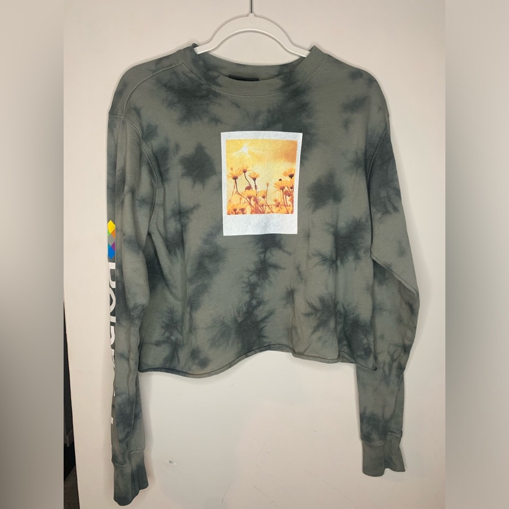 Polaroid Olive Green Crop Sweatshirt